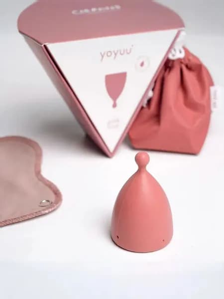 Менструальная чаша yoyuu, розовая, размер S
