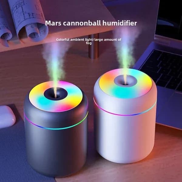 Портативный Мини-Увлажнитель Холодного Тумана 180 мл с Питанием от USB Красочного Серого Цвета