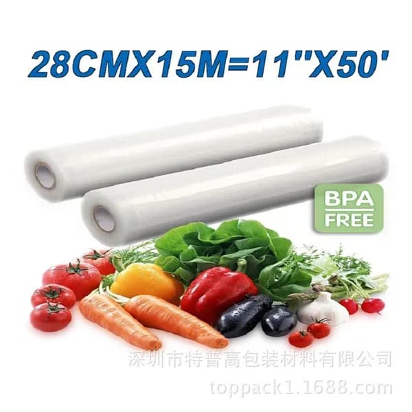 Вакуумный пакет для хранения продуктов, прозрачный, 20x28 см