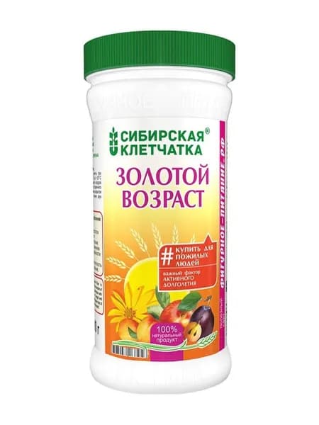Пшеничная клетчатка для тех, кому за пятьдесят Золотой возраста 280 гр, Сибирская клетчатка