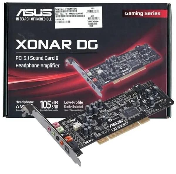 Звуковая карта Asus Xonar DG 5.1 Box Retail под устаревший слот PCI - для современных компьютеров НЕ ПОДХОДИТ