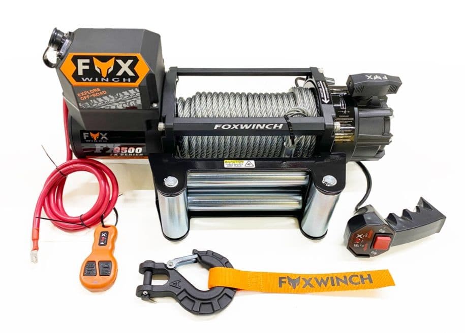 Лебедка автомобильная FOX WINCH 9500 12V (стальной трос) Код: FX95