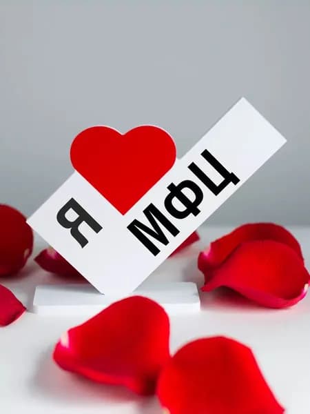 Подарок коллеге, мини стела я люблю МФЦ