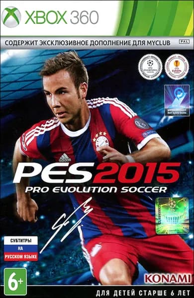 Pro Evolution Soccer 2015 PES 2015 Русские субтитры Видеоигра на диске Xbox 360. Товар уцененный