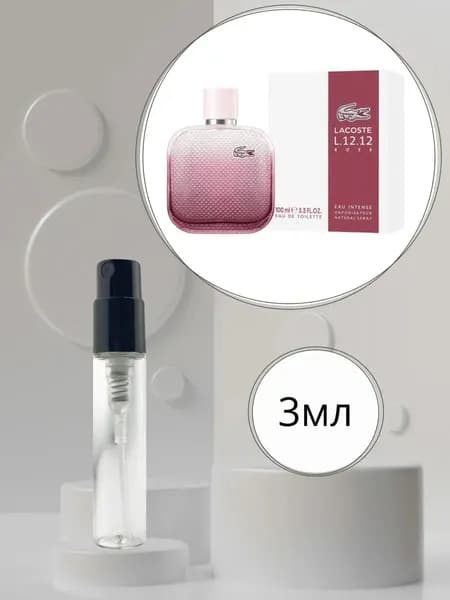 Lacoste L.12.12 Rose Eau Intense Пробник Туалетная вода Женская 3мл