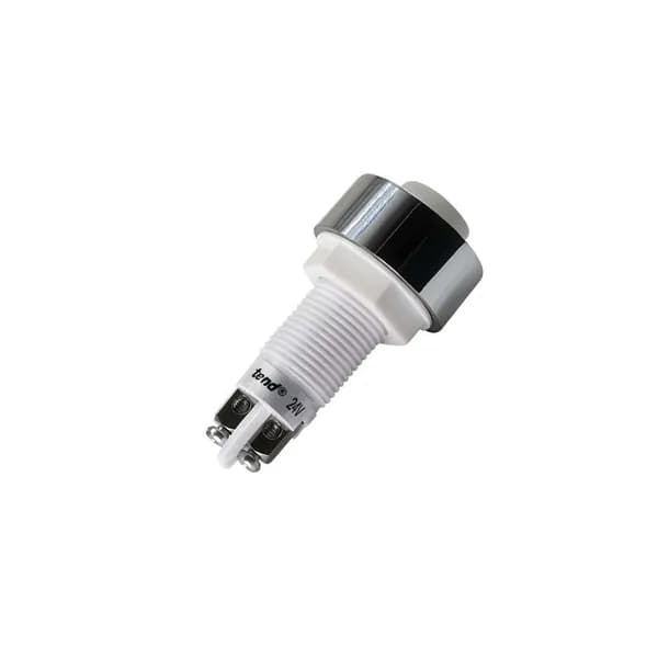 Кнопка управления белая TPN-d12 24V (23215080) для форматно-раскроечных станков FL-3200, PS-45/90 (MJ1132B, MJ1132C, MJ1130F, MJ1132G) посадочный диаметр 12 мм