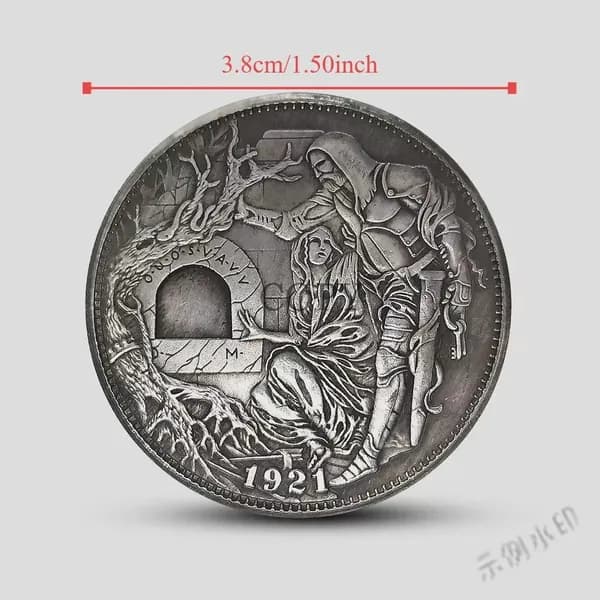 Коллекционные ретро реплики монет 1921, дизайн средневековые рыцари