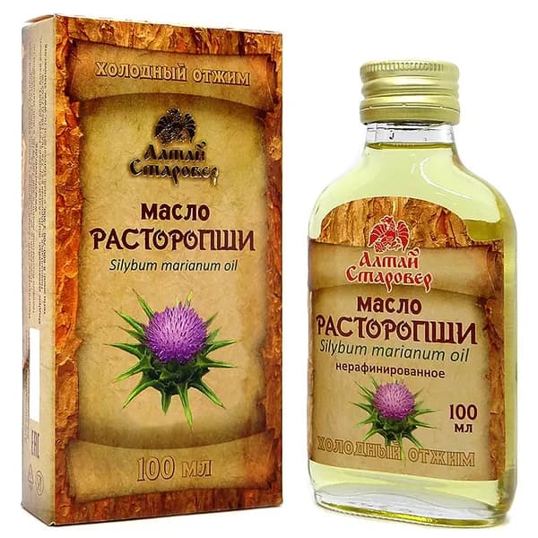 Масло  расторопши "Горы Алтая" нерафинированное (100 мл), 1 шт.