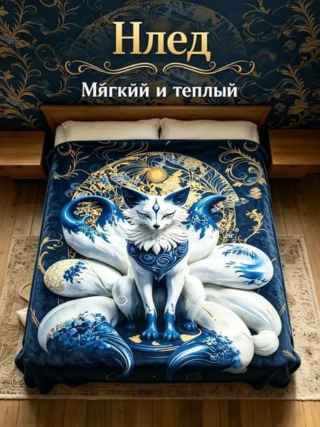 Плед плюшевый , Фланель, 100 см х 75 см