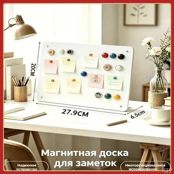 Магнитная доска для заметок Офисная настольная магнитная доска