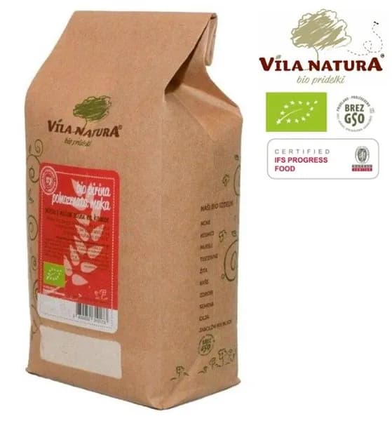 Vila Natura мука из спельты цельнозерновая каменного жернового помола био Словения 800 гр.