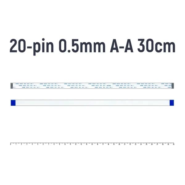 Шлейф дополнительной платы ввода-вывода для ноутбука Asus E502SA E502MA FFC 20-pin Шаг 0.5mm Длина 30cm Прямой A-A