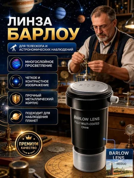 Линза Барлоу 5x 1,25. Для телескопа.