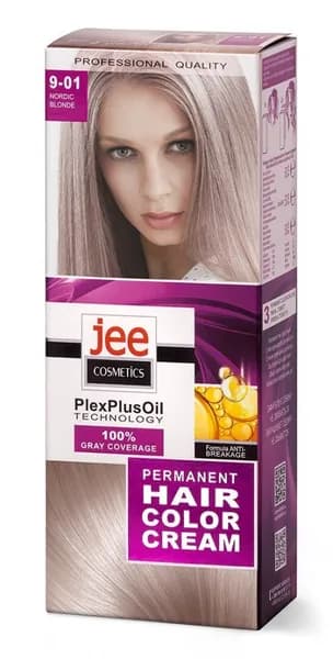 Стойкая крем-краска для волос "JEE COSMETICS" тон 9-01 Нордический блонд