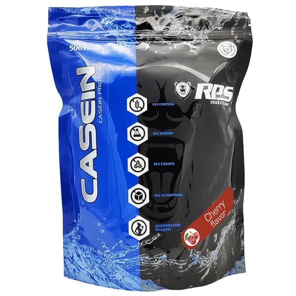 RPS Nutrition Casein Protein - 500 грамм, вишня (16 порций)