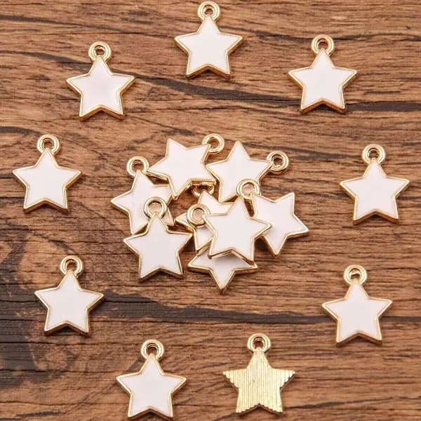 Подвеска в виде пятиконечной звезды 11*14 мм 20pcs