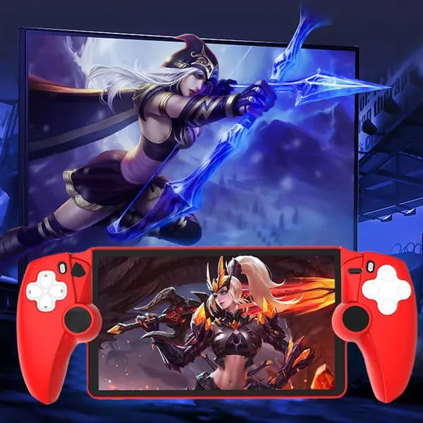 Силиконовый ударопрочный антискользящий чехол для PlayStation Portal, красный