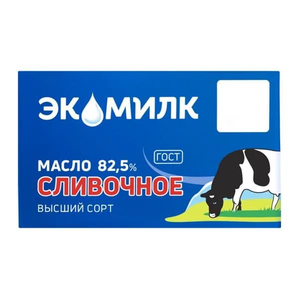 Сливочное масло Экомилк 82.5% 100г