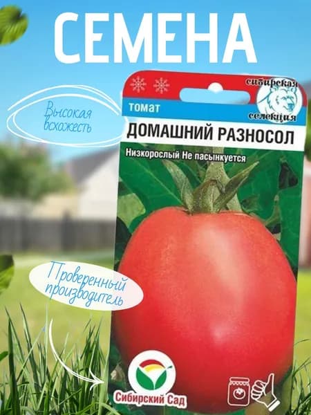 Низкорослый томат без пасынкования Домашний Разносол