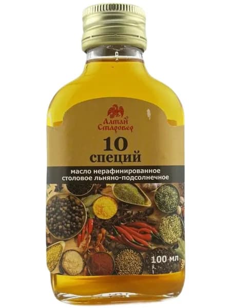 Масло льняно-подсолнечное Алтайское "10 специй"