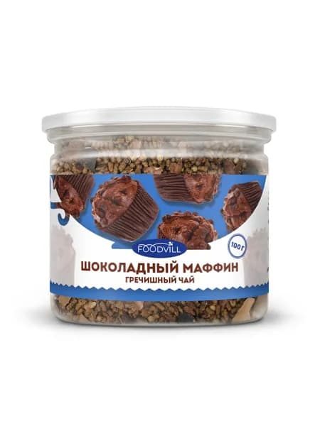 Гречишный чай ШОКОЛАДНЫЙ МАФФИН 100 гр., чайный напиток шоколад какао, гранулированный чай со специями, FOODVILL