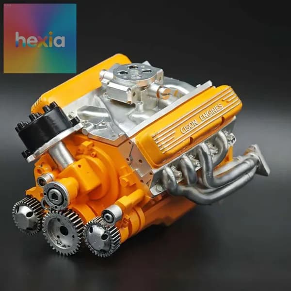 Бензиновый двигатель OHV V8 (1/6 масштаб) 44 см - Детальный конструктор для моделизма