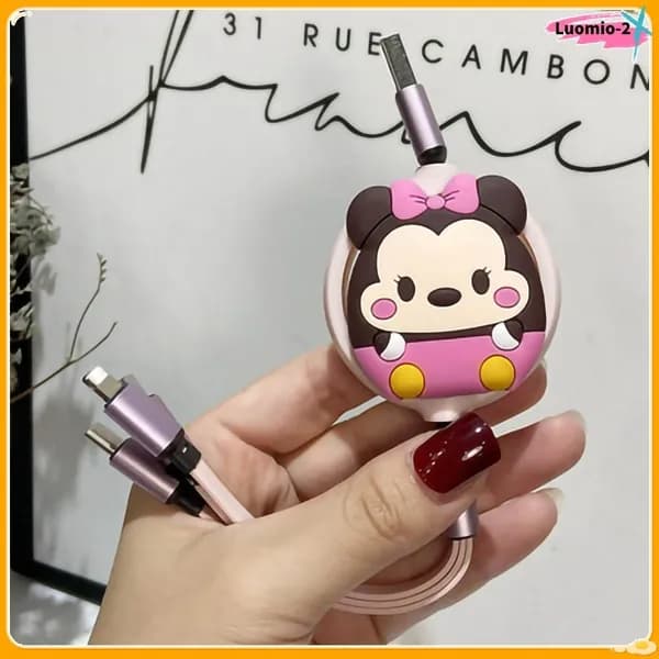 Зарядный кабель 3 в 1 Порошок для кабеля передачи данных Q Minnie