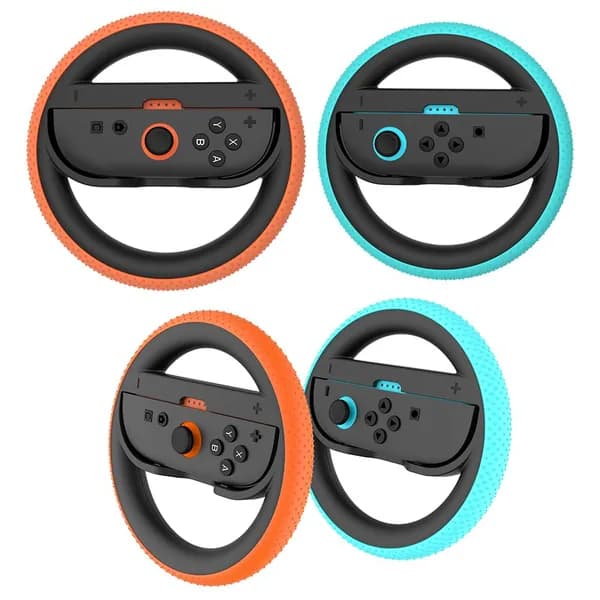 Рулевое колесо для контроллеров Nintendo Switch 2, комплект из двух штук, с противоскользящими вставками