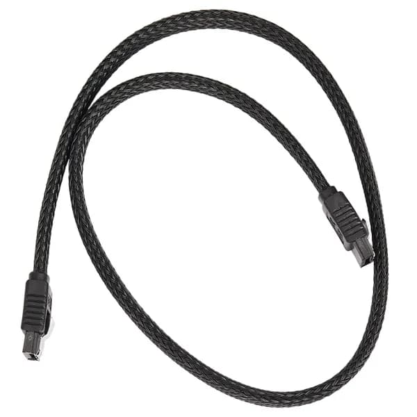 50CM SATA 3.0 III SATA3 7-контактный кабель для передачи данных 6 Гбит / с Кабели SSD Жесткий диск Шнур нейлоновым рукавом Премиум-версия (черный)