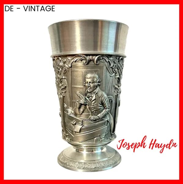 Бокал Joseph Haydn, олово, винтаж. Германия