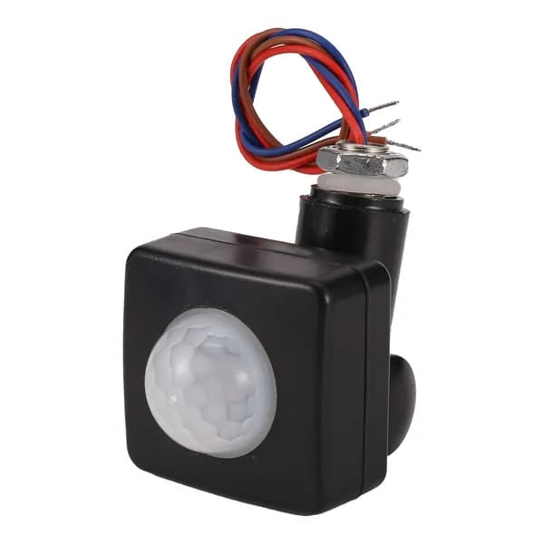 Инфракрасный датчик 220V. PIR для LED-прожектора, регулируемый, черный / мини 180 поворот