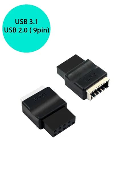 Переходник USB 2.0 9pin мама на Type E 3.1 прямой