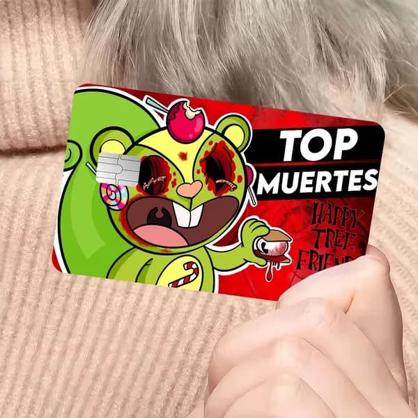 Happy Tree Friends Наклейки на банковские карты, антипыльная водостойкая универсальная