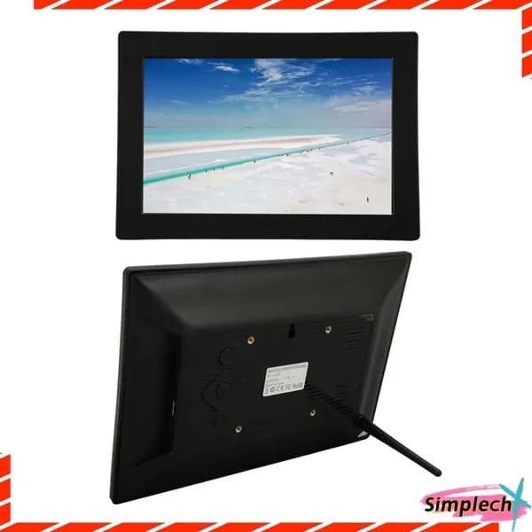 10 Inch Digital Photo Frame, Удобный обмен контентом и простая установка, для ежедневного использования дома Черный американский стандарт