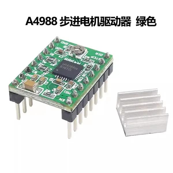 1 шт. A4988 StepStick зеленый модуль драйвера шагового мотора с радиатором для 3D-принтеров RepRap