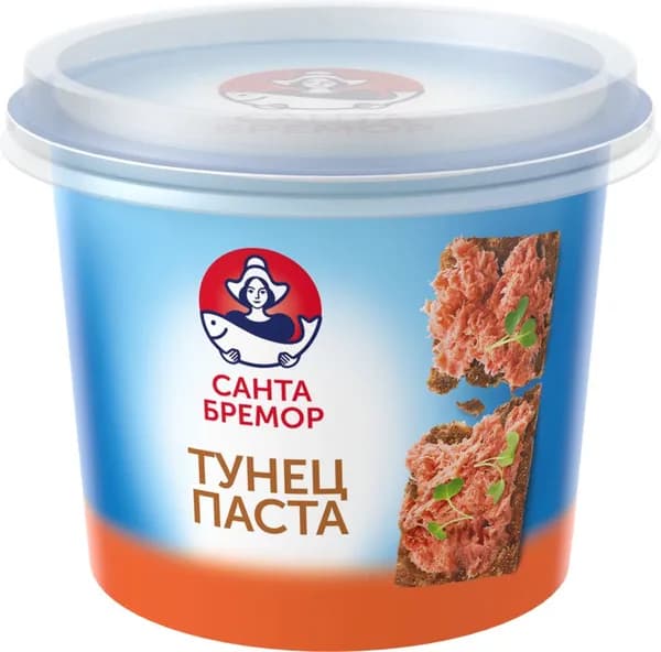 Паста САНТА БРЕМОР с тунцом и лососем, 140г 4 шт.