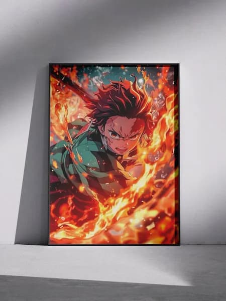 Постер на стену по аниме Клинок рассекающий демонов - Танджиро Камадо/ Demon Slayer / Плакат формата А4 (21*30 см)