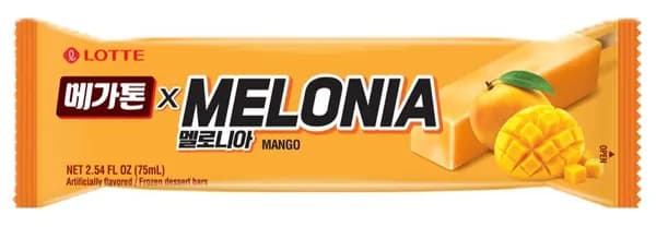 Мороженое эскимо Lotte melonia двойной манго 75 г