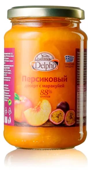 Десерт Delphi персиковый с маракуйей Греция, 360 г