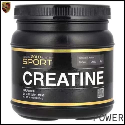 Креатина моногидрат, порошок без добавок, 454 г, California Gold Nutrition Sport POWER