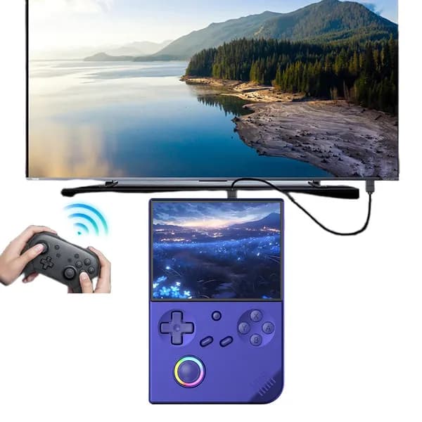 игровая консоль RG 40XXV, экран 4.0 дюйма IPS, 64 ГБ, синяя