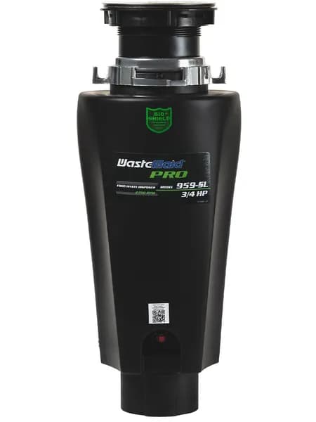 Измельчитель пищевых отходов Waste Maid Pro WMP-959-SL, 2700 об/мин, для раковины, противомикробное покрытие, автоотключение при заклинивании, проталкиватель в комплекте