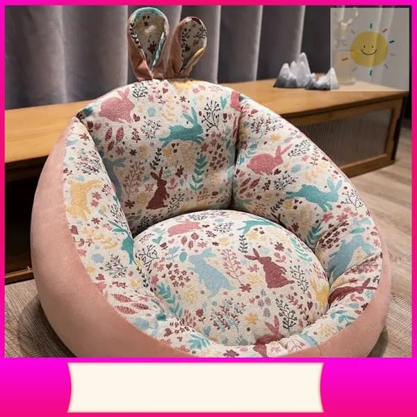 Прямой диван 55х50х50 см,розовый, белый