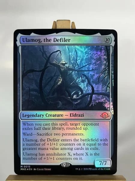 Портативные карты MTG Настройка и прокси высококачественной фольги Уламог, дефилер #15