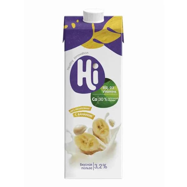 Напиток растительный Hi банановый, 3,2%, 1 л