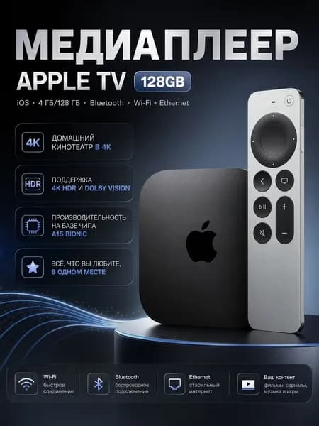 Медиаплеер iOS, 4 ГБ/128 ГБ, Bluetooth, Wi-Fi, белый, темно-серый