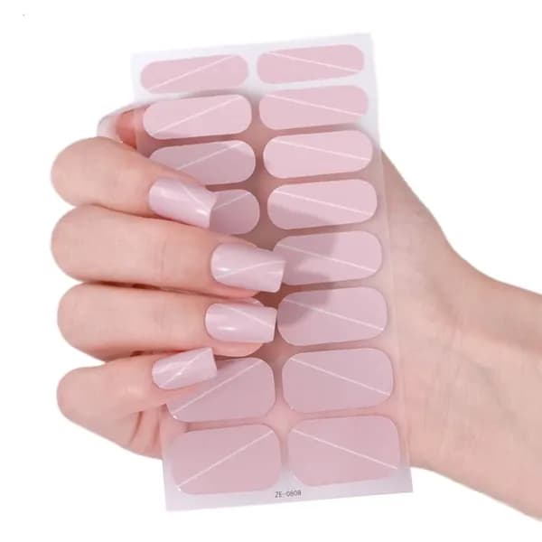 Наклейки для ногтей French Tip с блестками, - ZE0808