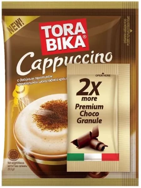 Кофейный напиток Torabika Cappuccino, 20 пакетиков по 25,5 г, 510г