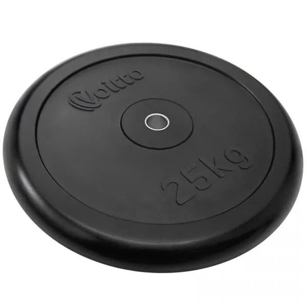 Диск обрезиненный Voitto V-307 25 кг, черный (d31)