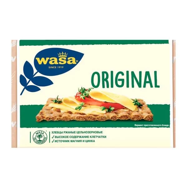 Хлебцы ржаные с цельнозерновой мукой Wasa 275г
